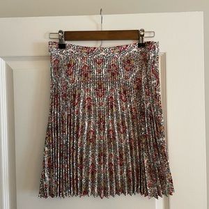 Boden pleated paisley skirt